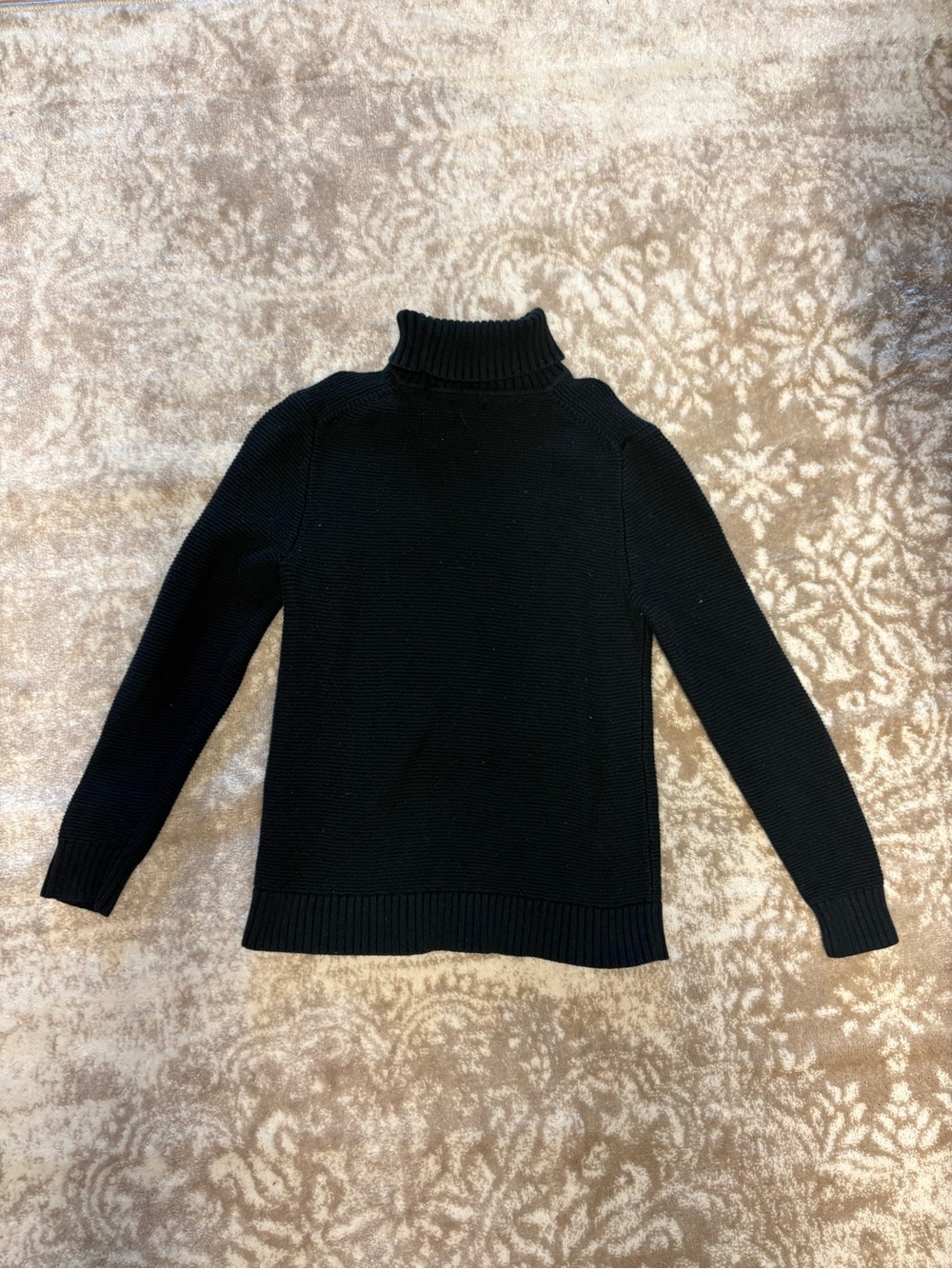 J. Crew Black Ribbed Turtleneck Sweater